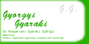 gyorgyi gyaraki business card